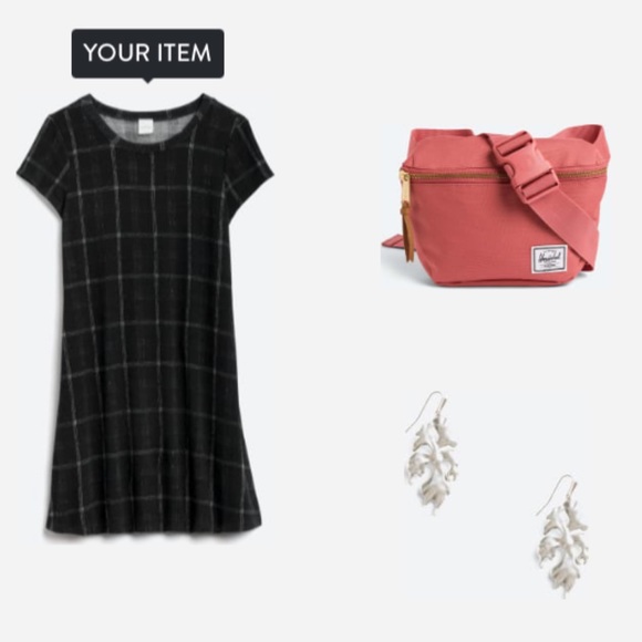 Kaileigh Aubrey Hacci Shift Dress Black - Picture 2 of 11